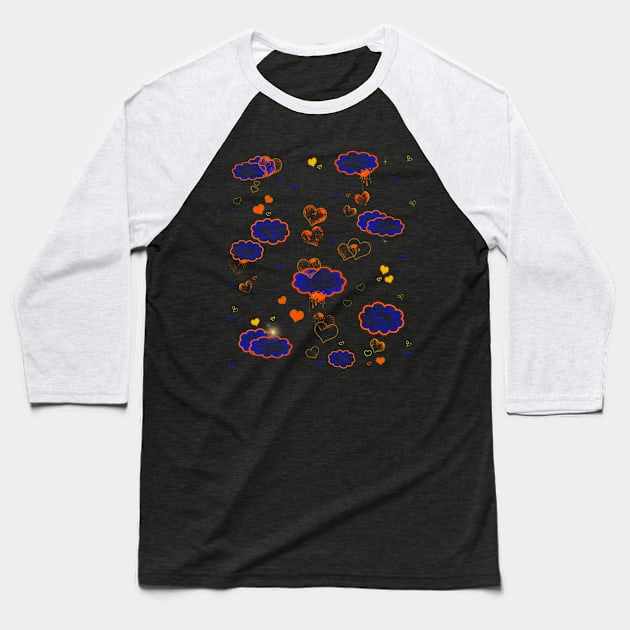 Rain Baseball T-Shirt by stefy